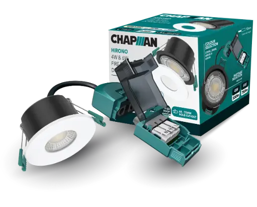 [CH1136-WH] Hirono Pro 4W & 6W Fire Rated Downlight 4CCT (2700K, 3000K, 4000K, 6000K) IP65 White